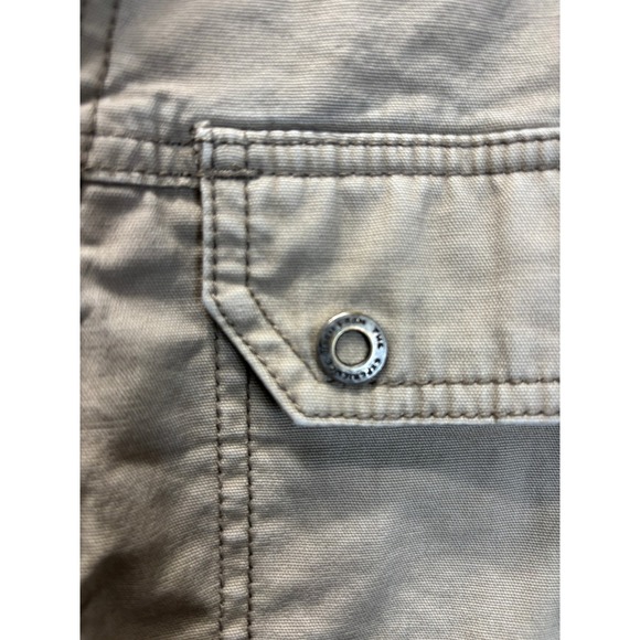 Prana Mens Small Tan Canvas Sherpa Lined Hooded Jacket Outdoor Utility - Picture 6 of 14